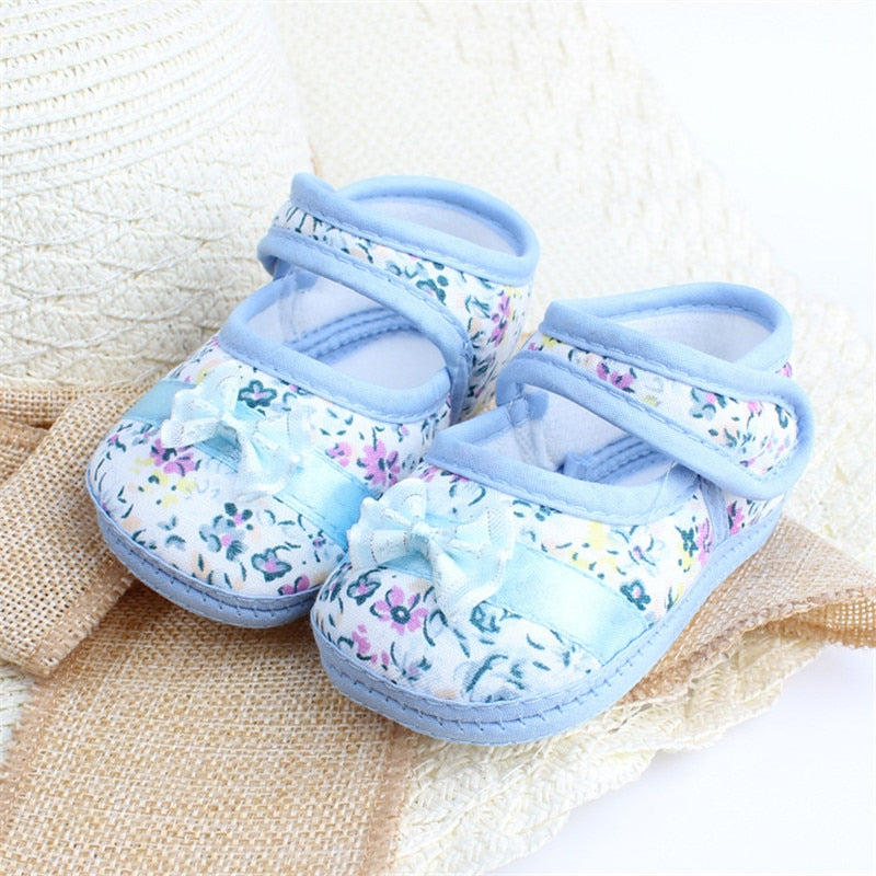 Shoes Baby Kids Bowknot Flower Printed